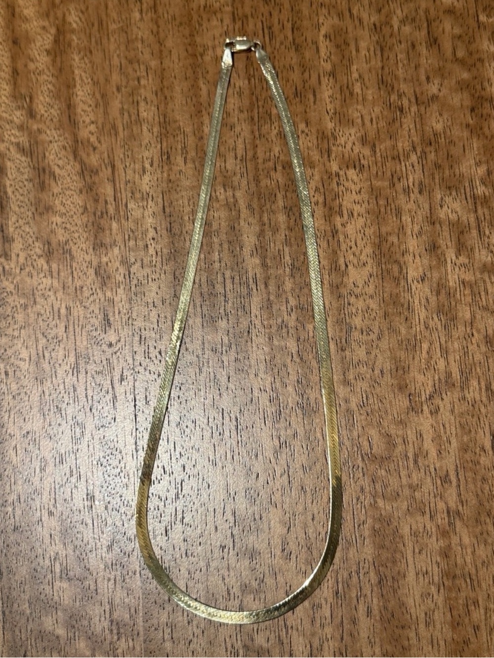 14K Gold Herringbone Necklace